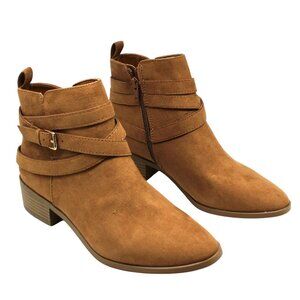 Sun + Stone Brown Zip-up Ankle Boots